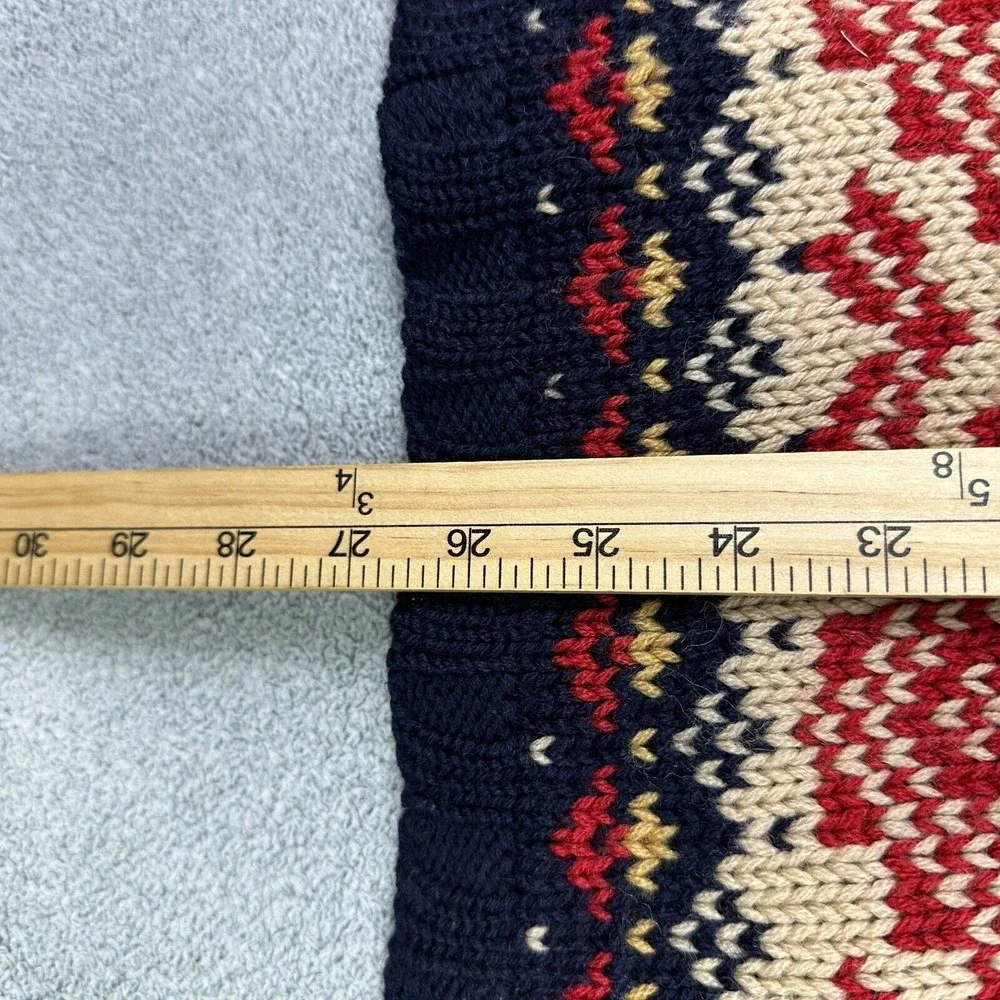 Vintage Abercrombie Fitch Sweater Mens S Fair Isle Knit Wool Birds Eye READ